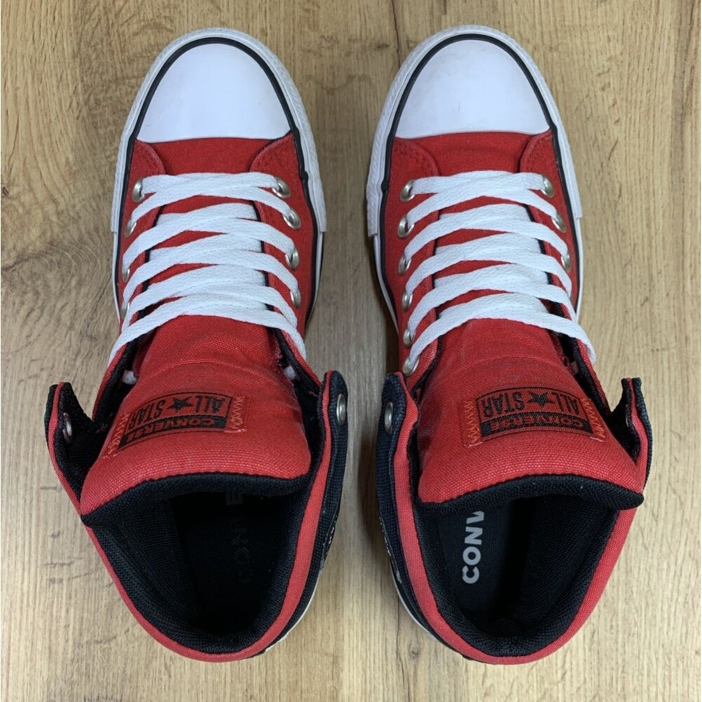 Converse High Street Mid Top Athletic Sneakers, Red Black, Mens 7.5, Womens 9.5 - Picture 10 of 12